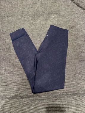 Women’s Navy Floral-Print High-Waist leggings